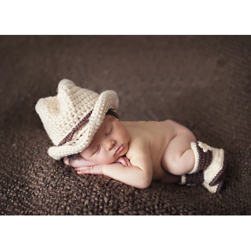 Комплекты для новорожденных из 2 предметов модные ковбойские детские вязаные