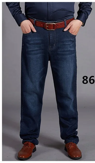 Зимние джинсы больших размеров, мужские брюки 6XL 7XL 8XL 9XL 10XL, повседневные длинные штаны больших размеров 44, 46, 48, 50, 52, эластичные осенние классические новые