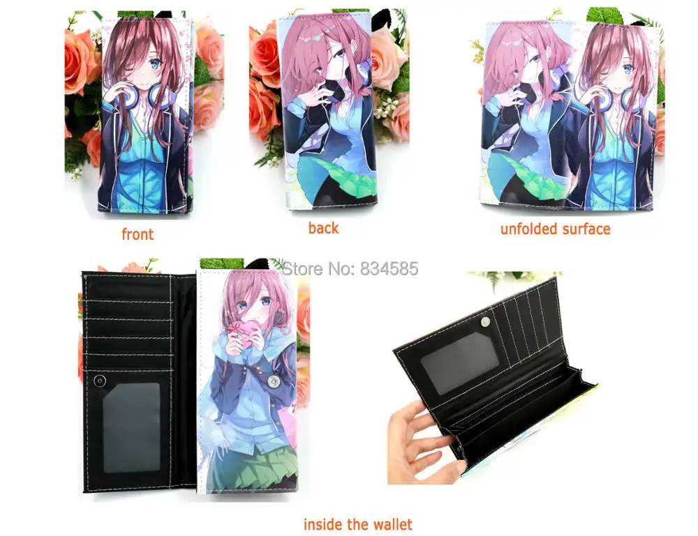 Quintessential Quintuplets аниме Nakano Miku зажим для денег Touhou Project длинный клатч кошелек|Мужские