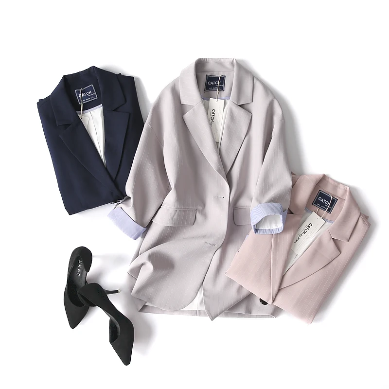 

Women Blazers Spring and summer new thin section chiffon small suit casual loose small suit female long section