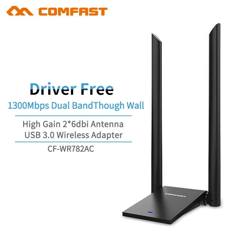 Высокая мощность гигабитdual Band 5 8 ГГц 802.11AC 1300 Мбит/с беспроводной Wifi адаптер USB 3 0