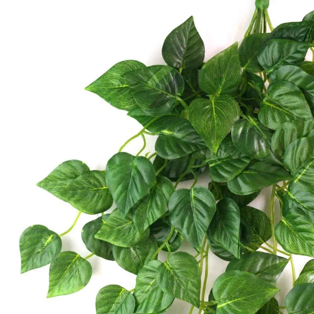 2pcs Artificial Fake Hanging Vine Plant Leaves Garland Home Garden Wall Decoration | Дом и сад