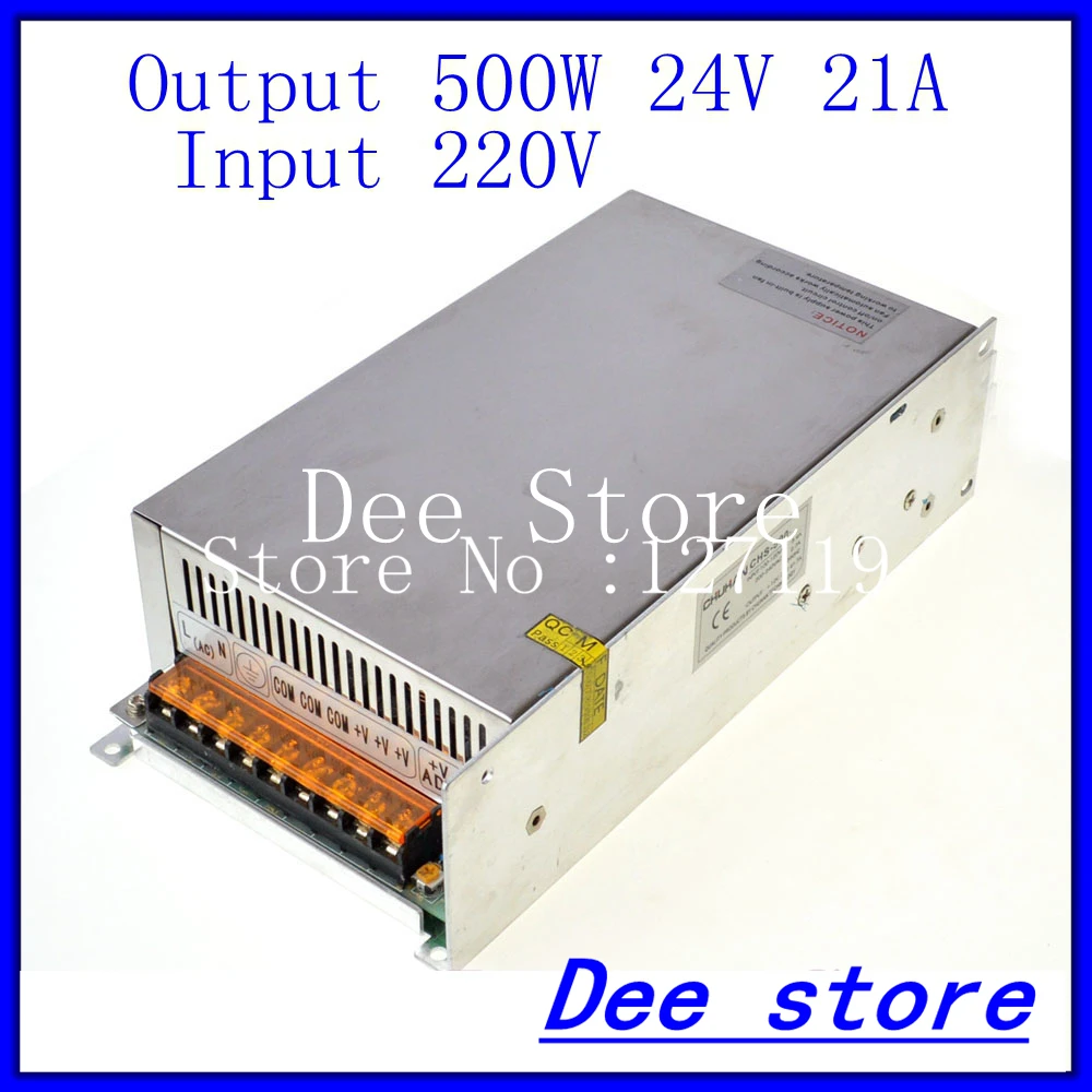 

500W 24V 21A Single Output ac 220v to dc 24v Switching power supply unit for LED Strip light