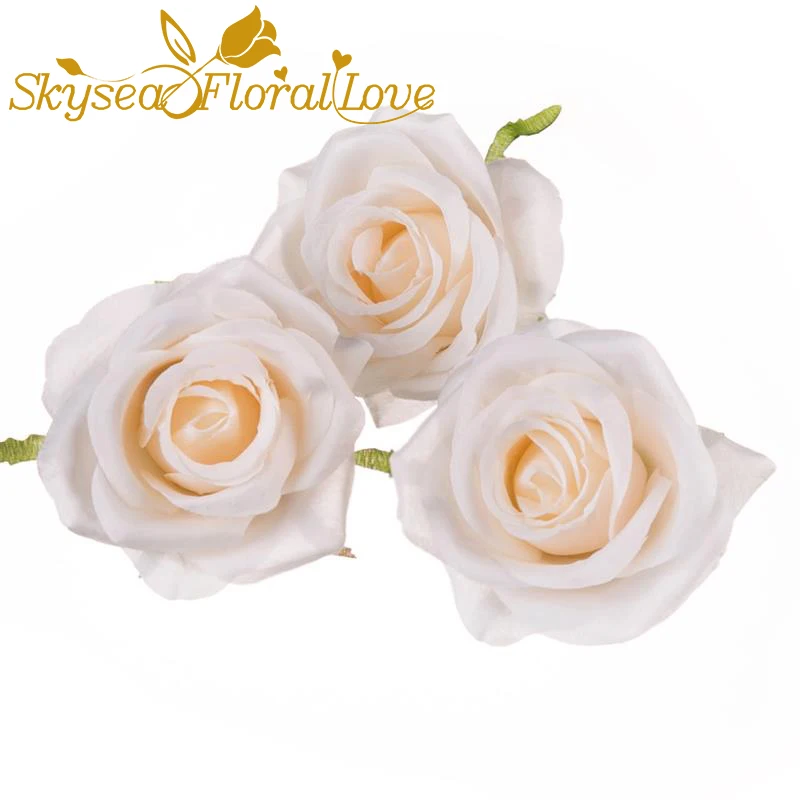 Fake flower rose head silk for wedding DIY decoration wreath garland hats shoes artificial flowers |
