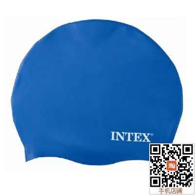 Intex однотонная силиконовая шапочка для купания купальные шапочки
