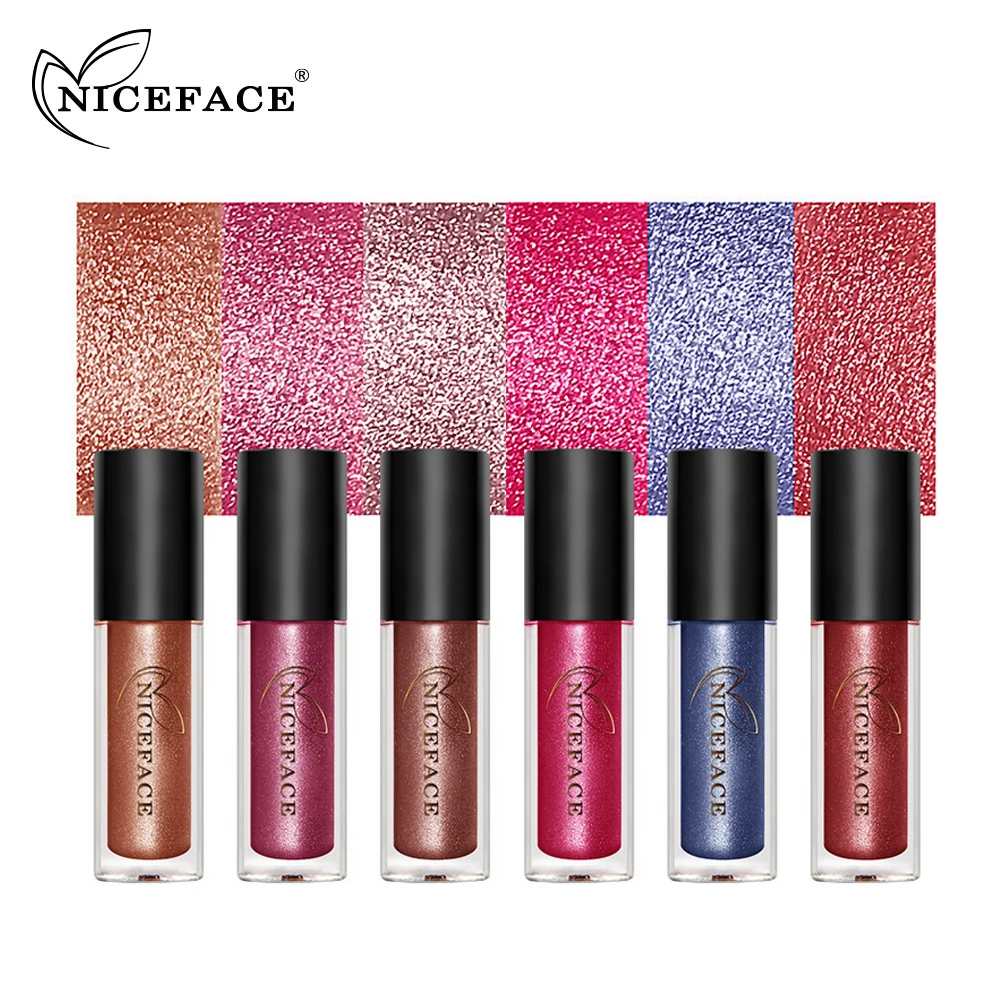 NICEFACE Новый 6 цветов с металлическим отливом жидкая помада ультра