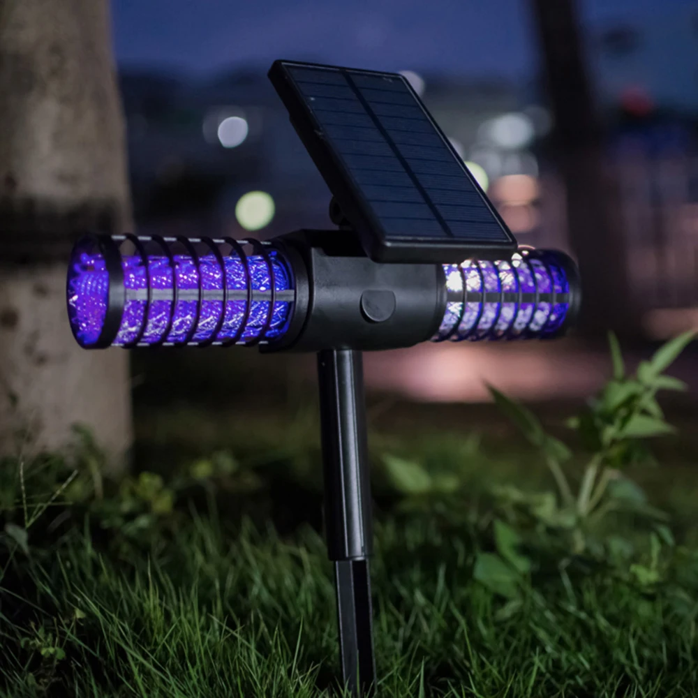 

Solar Mosquito Killer Lamp Outdoor Waterproof Villa Yard Garden LED Light Lawn Camping Lamp Large Bug Zapper Light Whole Night