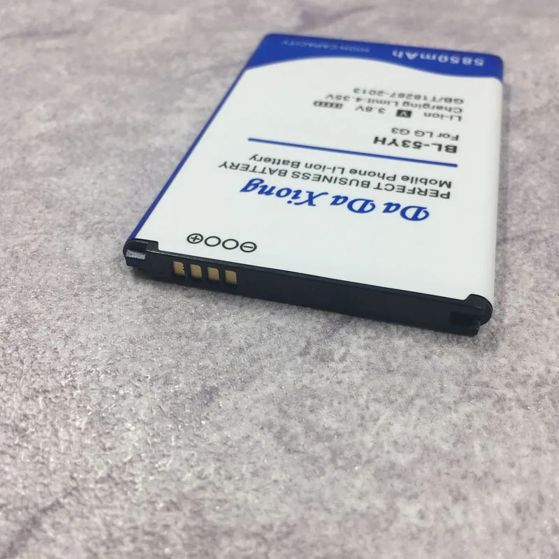 Аккумулятор Da Xiong 5950 мА/ч, BL-53YH BL53YH Батарея для LG G3 D858 D855 D857 D859 D850 F400 F460 F470 F400L D830 D851 VS985 BL 53YH