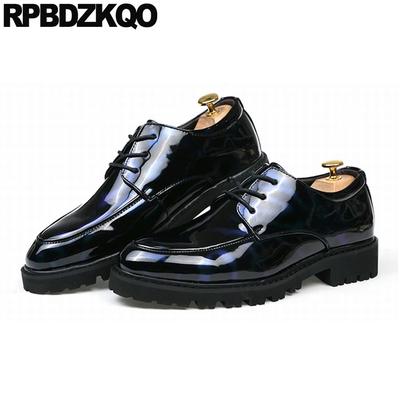 Из крокодиловой кожи Свадебные мужские синий Туфли под платье Лоферы со