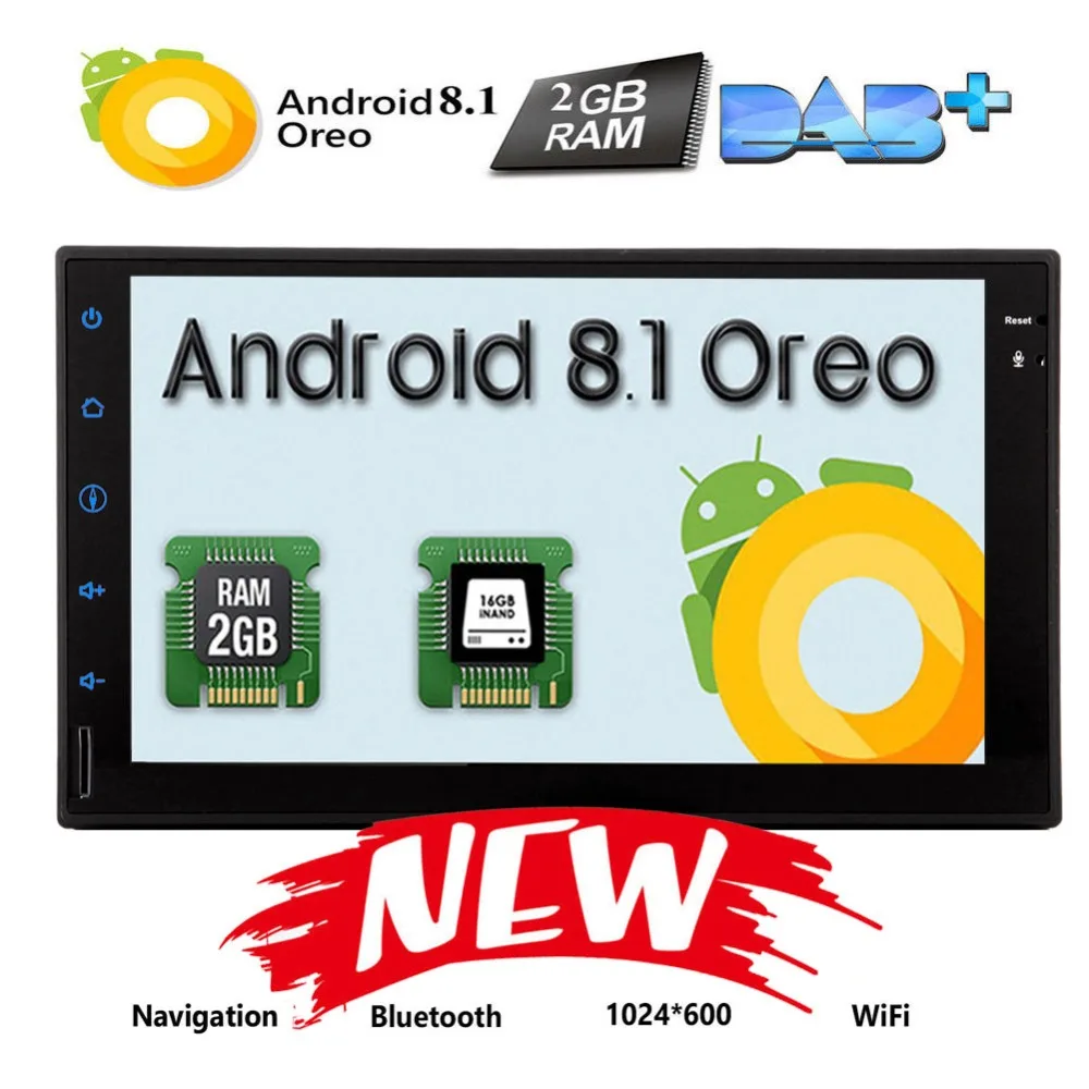 2 Din Автомобильный Android 8 1 In Dash USB/SD Встроенный Bluetooth AM FM RDS радио плеер gps навигация