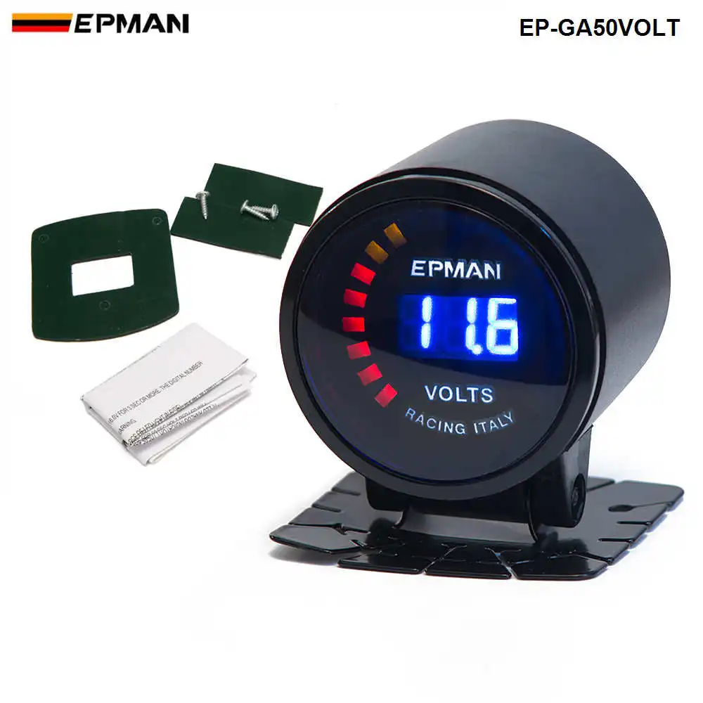 

Auto 2" Digital LED EGT/Turbo Boost/Volt/ Water Temp/Oil Press/RPM/Air/Fuel/Oil Temp Gauge Meter With Sensor EP-GA50EXTT