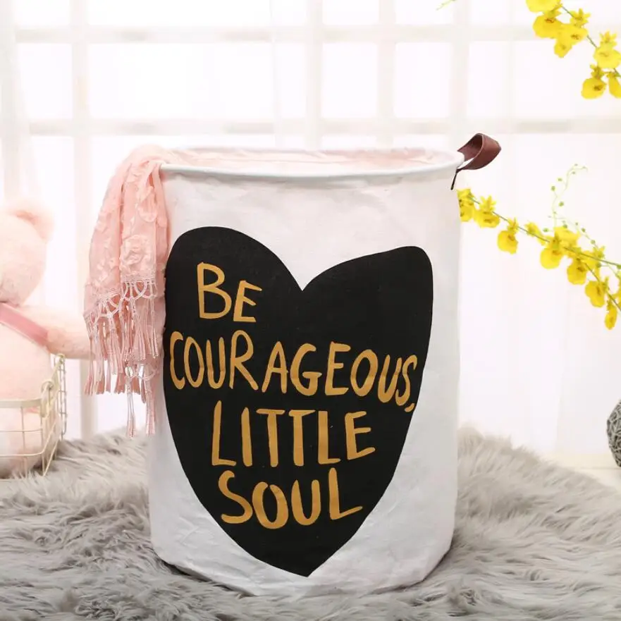 Новая мультяшная любовь Складная Водонепроницаемая корзина для белья хранения