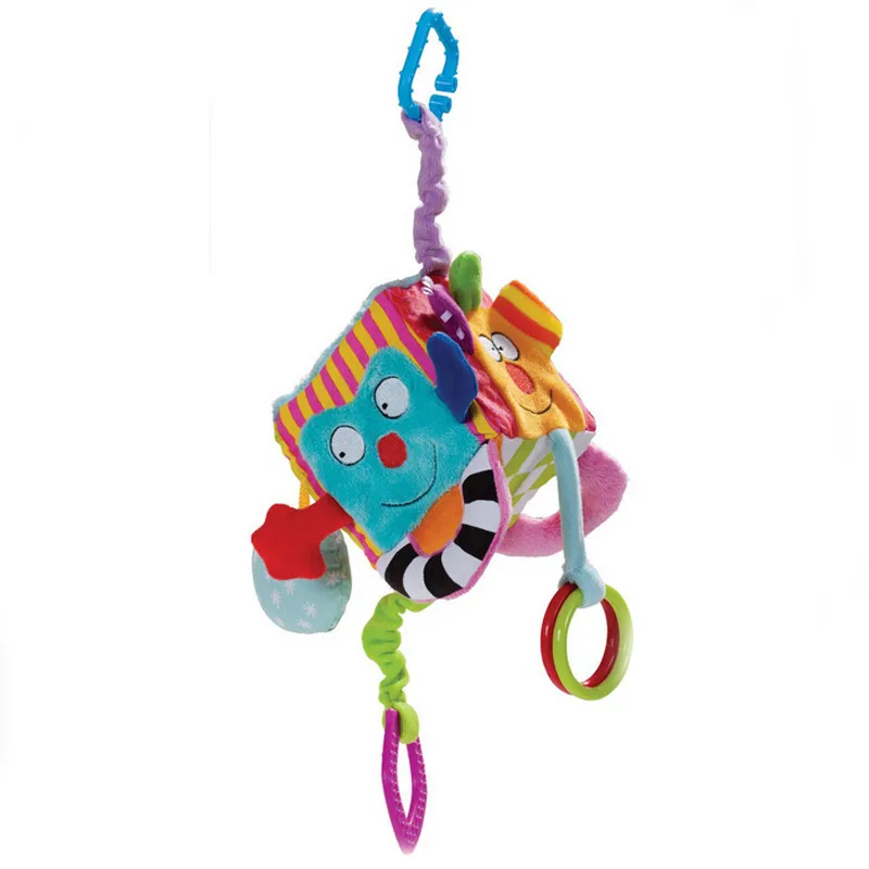 

2018 New Baby Rattles Mobile Baby Toy Plush Block Clutch Cube Rattles Early Newborn Baby Educational Toys 0-12 Months