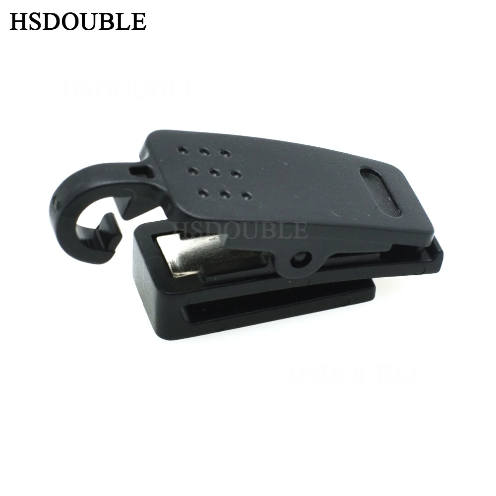 

100pcs/pack Plastic ID Card Name Tag Holder Badge Clip Black For Cord Strap