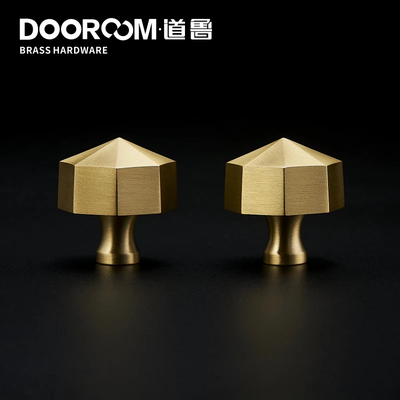 Dooroom твердая латунь мебельные ручки скандинавские простые американские Восьмиугольные шкаф комод Обувной Ящик выдвижные ручки