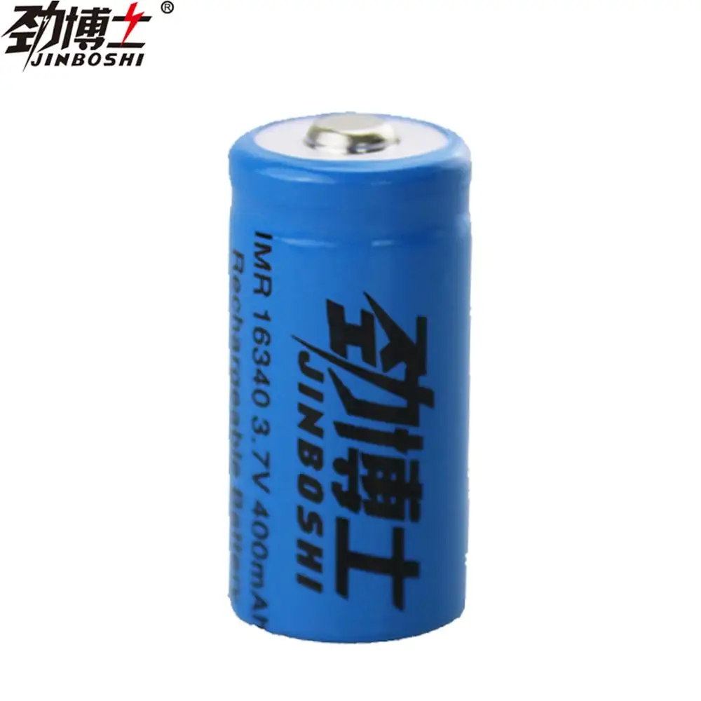 4 шт./лот JINBOSHI 16340 3 7 v Li ion батарея 400mah перезаряжаемая литий ионная CR123A CR 123 для