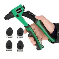 professional stainless steel light weight hand riveter manual blind rivet gun hand tool with 50pcs rivets