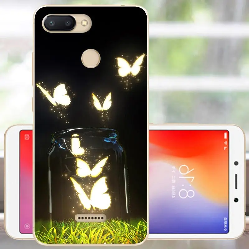 Защитный чехол FANATU для Xiaomi Redmi 6, мягкий силиконовый чехол с милым принтом, бампер для Redmi 6, чехол 5,45, чехол для Xiomi Redmi 6, чехол для телефона - Цвет: BLD