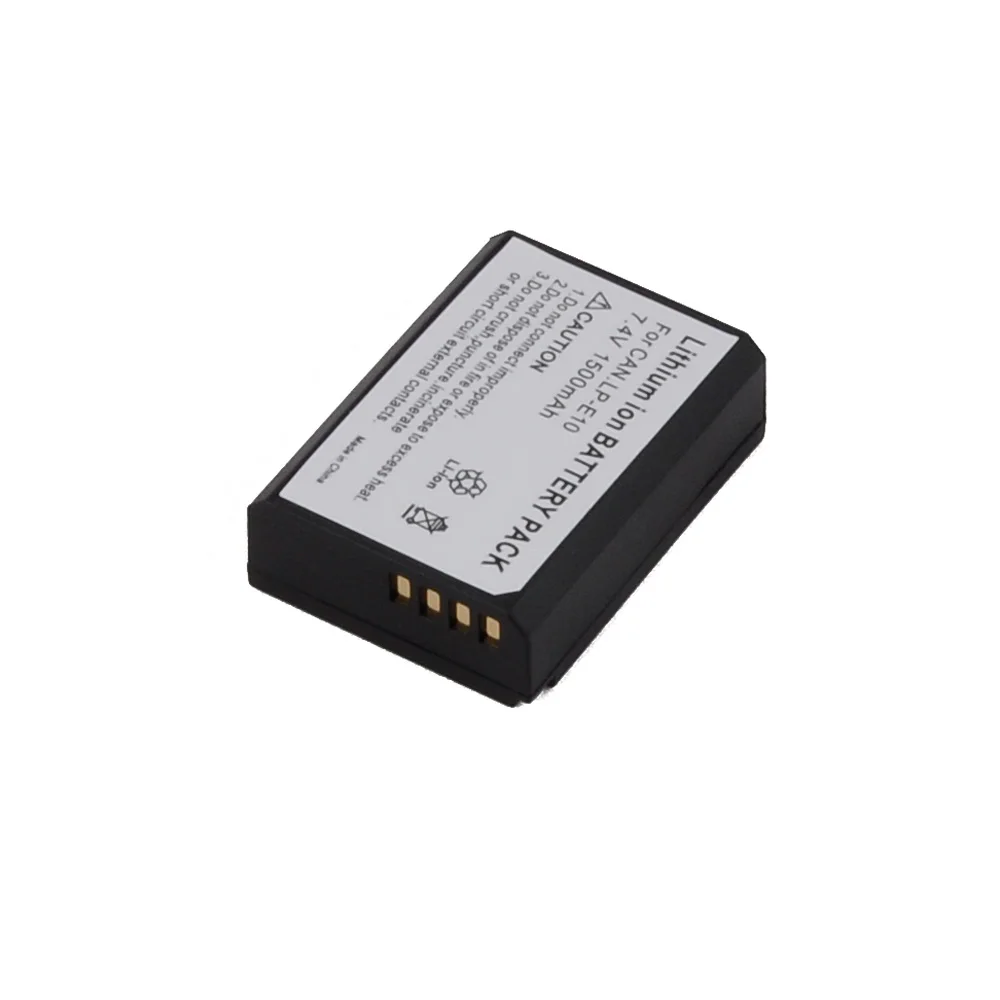 Высокое качество 7,4 V 1500 мА/ч, литий-ионный аккумулятор LP-E10 батарейный блок камеры LPE10 для цифровой однообъективной зеркальной камеры Canon EOS 1100D, EOS KISS X50, REBEL T3