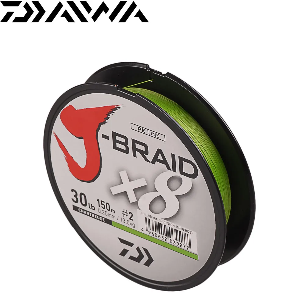 Оригинальная рыболовная леска DAIWA J BRAID 150 м плетеная 8 многонитевая 20/25/30lb для