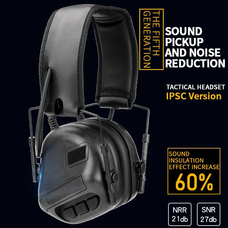 Тактическая гарнитура военная авиационная с шумоподавлением Стандартная защита