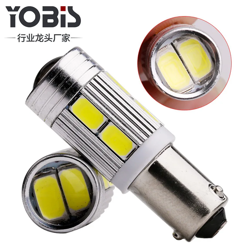 50 шт T11 T4W 233 BA9S 5630 5730 SMD 10 светодиодный купола Светодиодная Лампочка для парковки