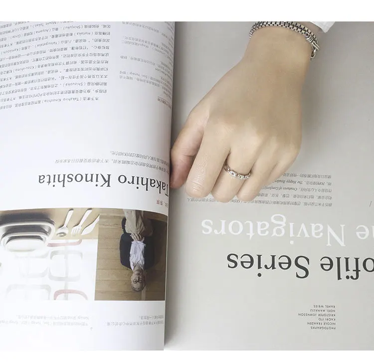 Стерлинговое Серебро S925, ручная работа, индивидуальная цепочка, гладкое Открытое кольцо