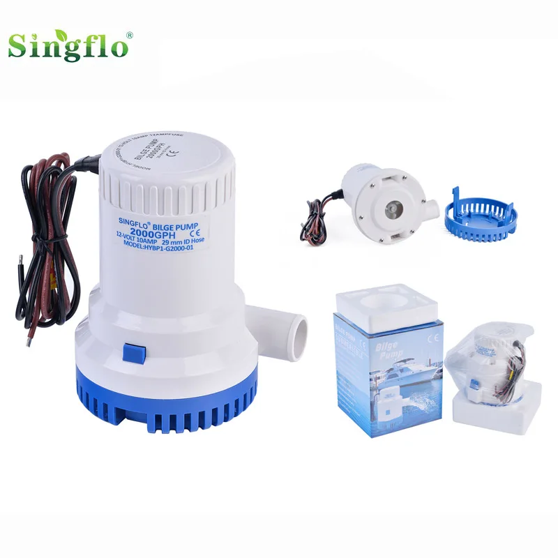 Погружной водяной насос Singflo для рыбалки 12 В 2000 Гал/ч|12v submersible|water pumpboat water pump |