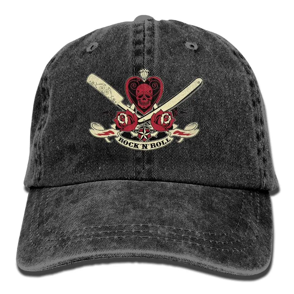 SAMCUSTOM i love Rock N Roll 3D креативные вымытые джинсовые шапки для мужчин и женщин на осень