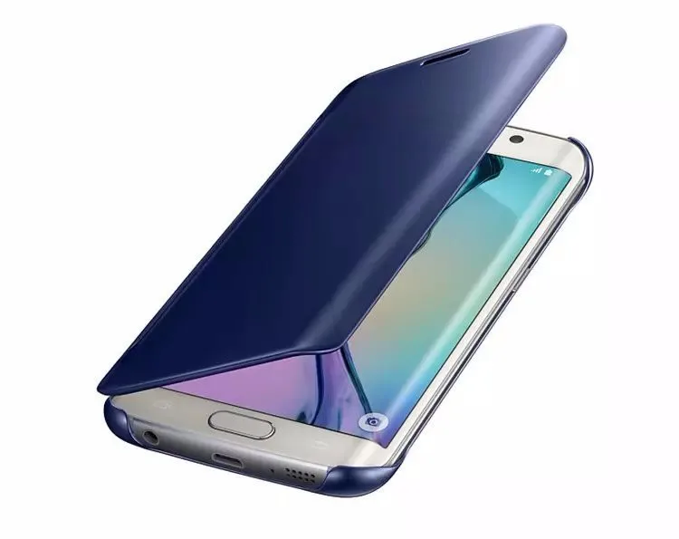 Пленка для экрана с четким изображением для samsung Galaxy S6 edge Plus/s7/s7 edge зеркало Экран кожаный откидной Чехол Para протектор интеллектуальный чип