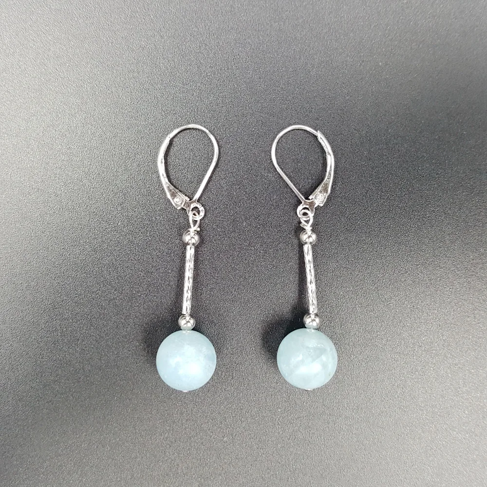 Lii Ji аквамариновые серьги-подвески | Украшения и аксессуары