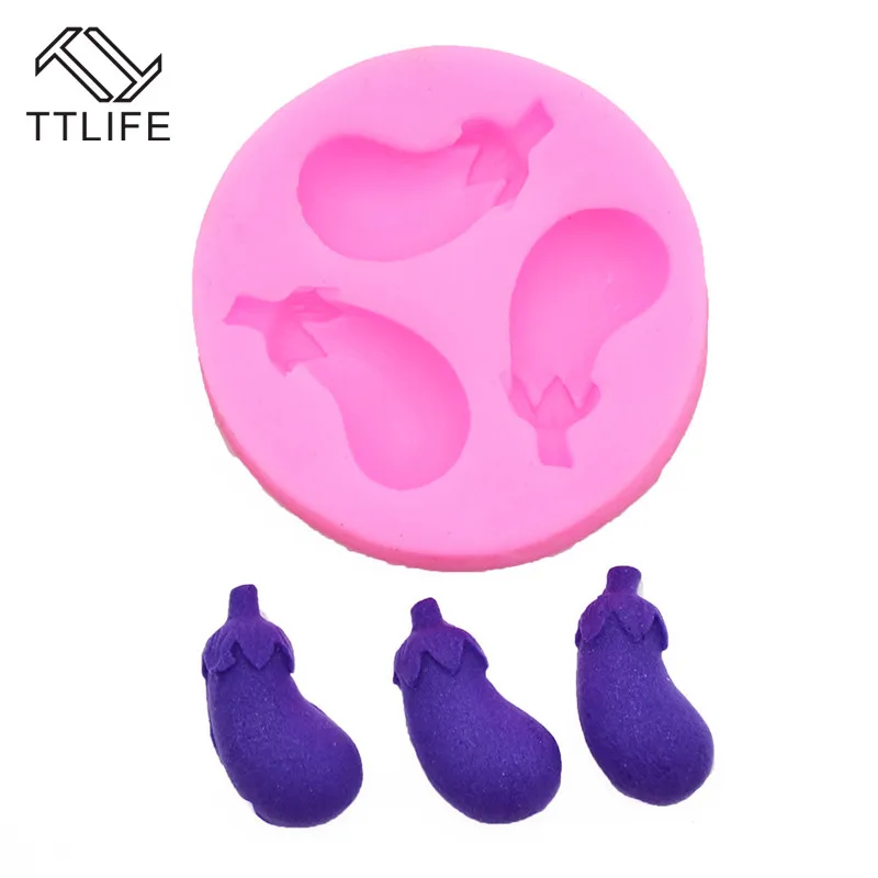 TTLIFE 3D форма баклажаны смолы Fimo глина прессформа мыло восковая штукатурка
