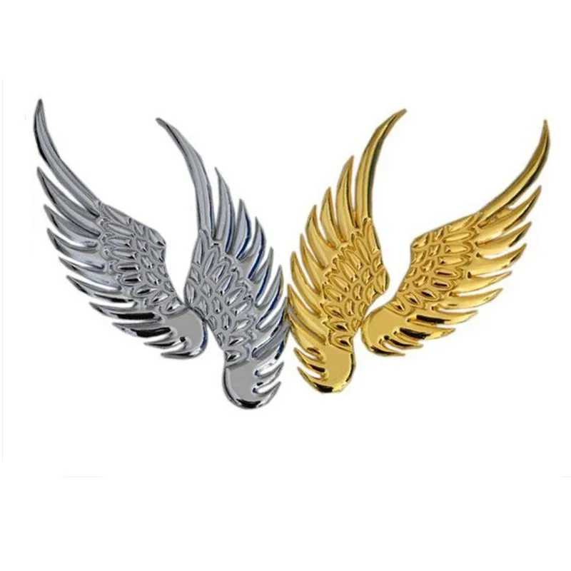 Наклейка для украшения автомобиля металлическая 3d наклейка с крыльями ангела