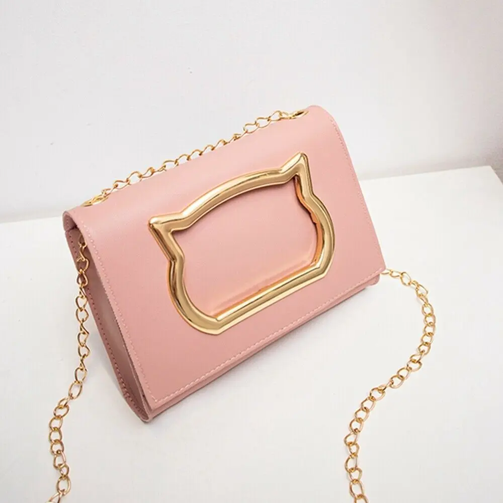Мини кожаные сумки через плечо для женщин 2019 сплошные Цепочки Сумка женские
