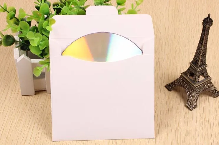 50 шт. белый пустой Бумага компакт-дисков DVD чехол/сумка/чехол/коробка рукава