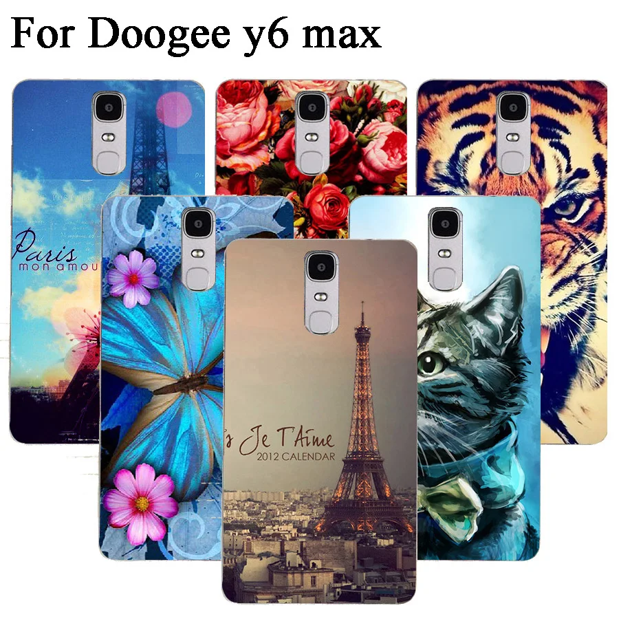 Чехол Для Doogee Y6 Max защитный чехол с рисунком цветов совы и эйфелевых башен 6 5