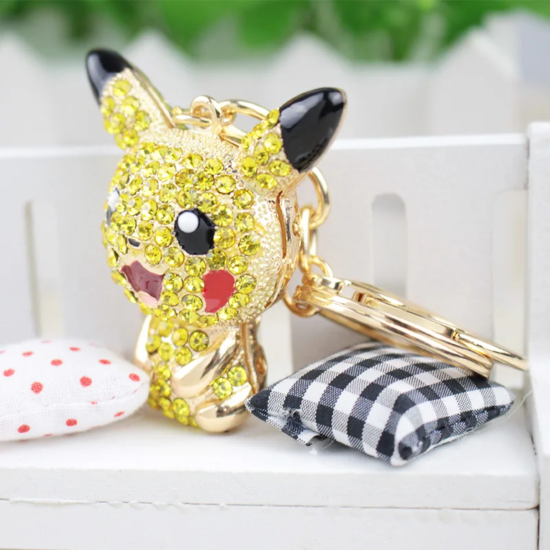 Мультяшные фигурки Pokemon брелки из сплава аниме Пикачу Бульбазавр красивые
