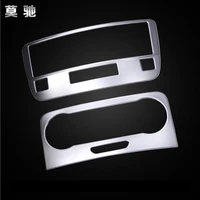 2pcs car styling car cd panel sticker air conditioning switch panel cover trim for 2013 2015 mercedes benz glk vehicle deco part