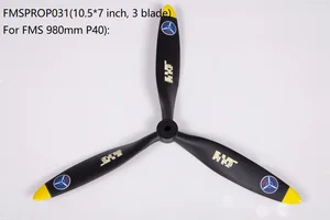 Пропеллер FMS 980 мм, пропеллер летающий тигр 10,5*7, 3 лезвия, FMSPROP031, P-40B, радиоуправляемый самолет вертолет, аксессуары для Запчасти для самолетов, P40