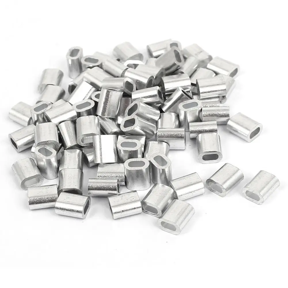 2 мм алюминиевый трос с двойным отверстием Зажимная Муфта 80 шт.|wire rope clamps|clamp cliprope