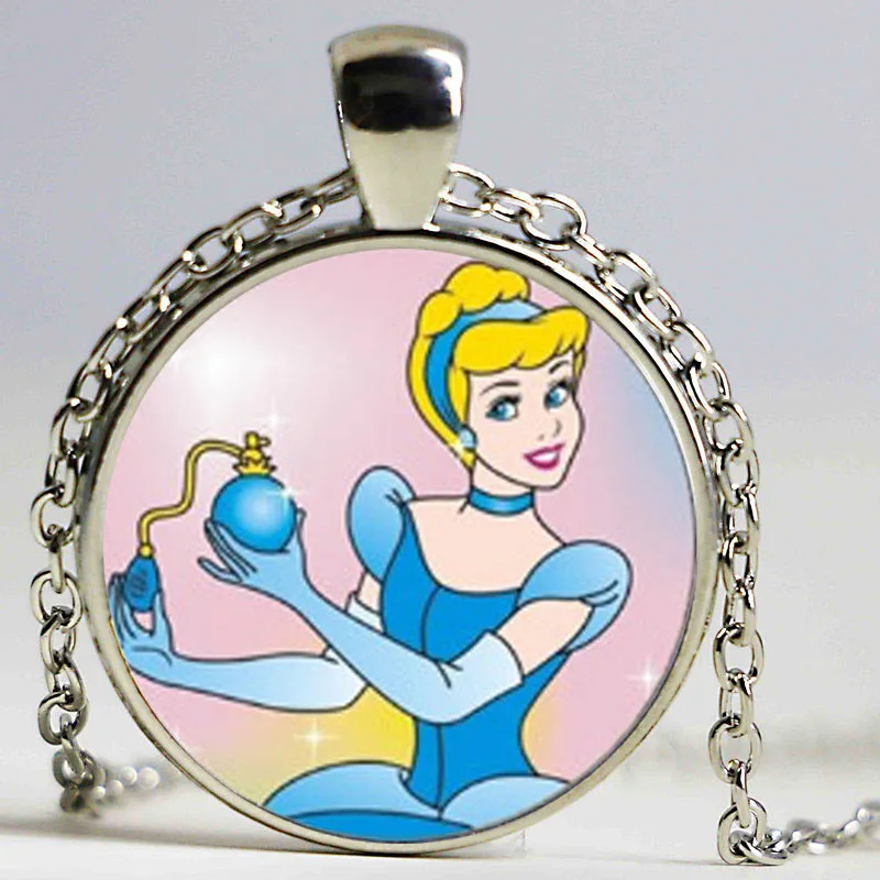 Оптовая продажа Золушка ожерелье Jewelry аниме картинка стеклянный кабошон