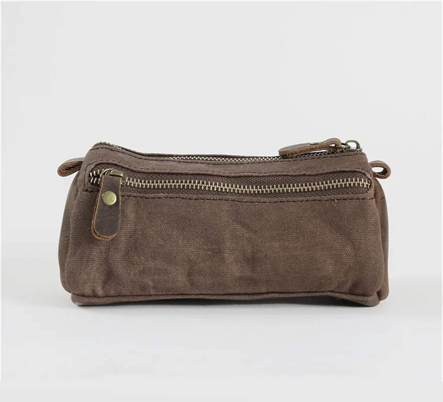 LEACOOL Брезентовая сумка для мужчин повседневное мини сумки мужской деньги карман