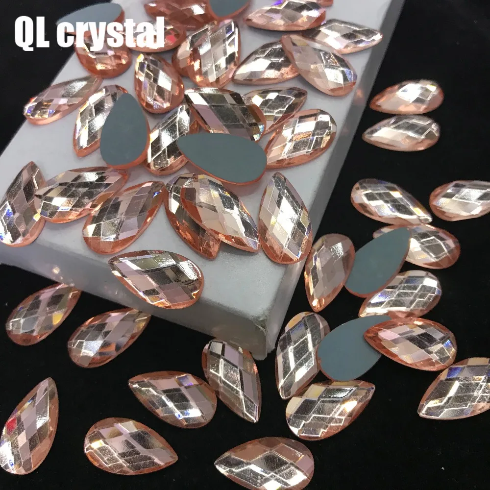QL Кристалл 13x22 мм кристалл Популярные DIY Одежда одежды обуви сумки клей на плоских