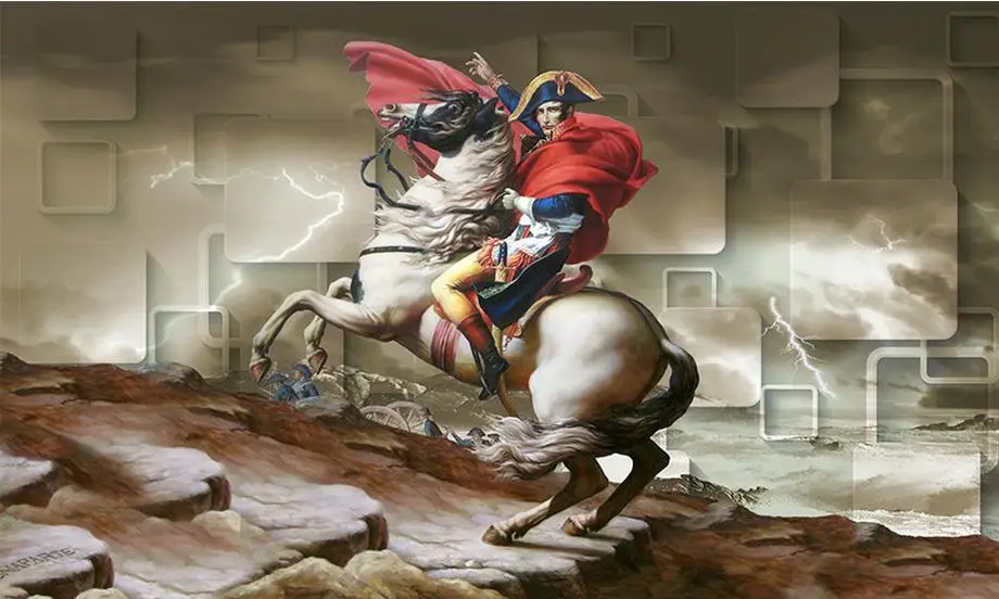 3d обои по индивидуальному заказу Наполеона Белая лошадь 3D фон для телевизора