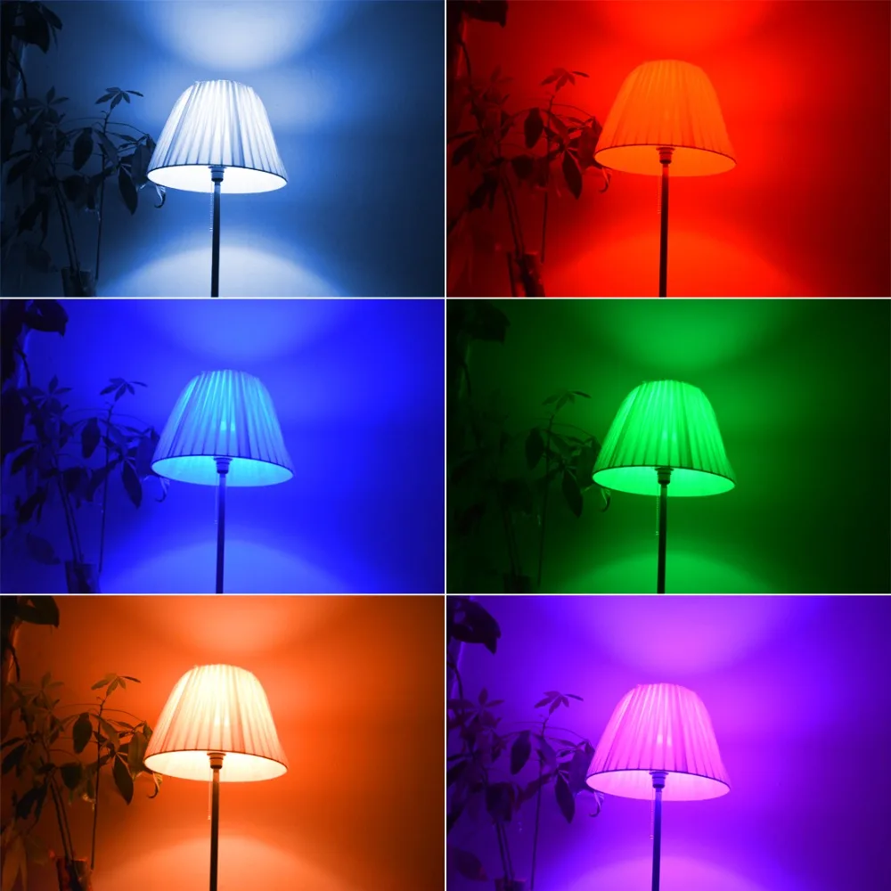 

LED RGB Bulb holiday Lighting Dimmable Stage Light 7W 24key IR Remote Control E27 16 Color Magic LED Night Light Lamp 110V 220V