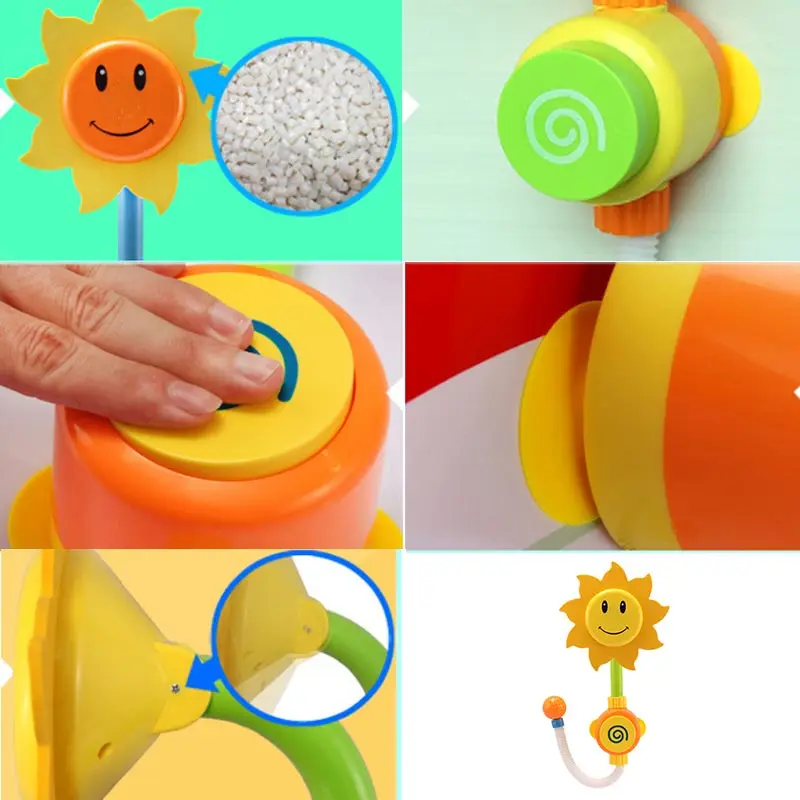 Water Shower Spraying Tool Sunflower Baby Bath Toys Bathing Tub Fountain Toy Kids Gifts M09 | Игрушки и хобби