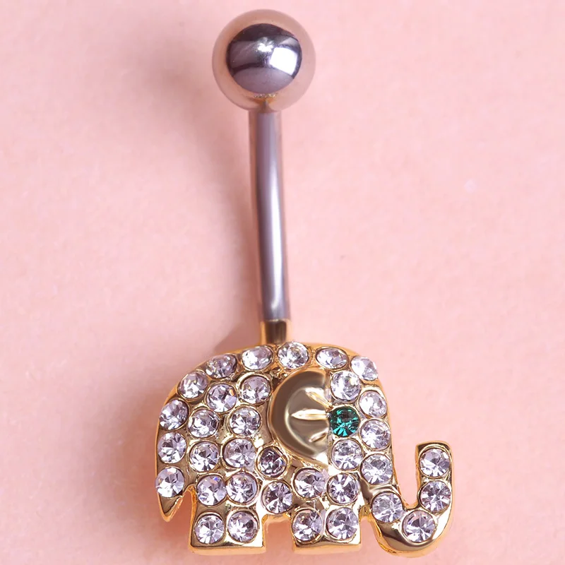 Эффектные маленькие пирсинг слона пупка кольца сексуальные ювелирные изделия