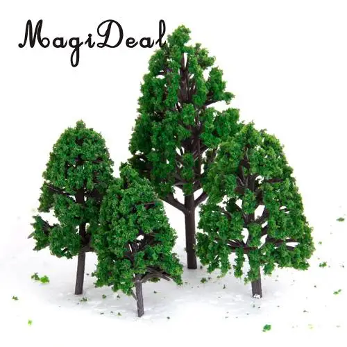 MagiDeal 22 шт./компл. 3 16 см зеленая модель дерево поезд железная дорога архитектурная