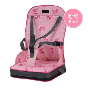 Pink Детское кресло для столовой, сумка для сиденья, детское портативное кресло для кормления, сиденье для путешествий, складной ремень безопасности, сиденье для кормления, стульчик для кормления, подушка, коврик - Цвет: Pink