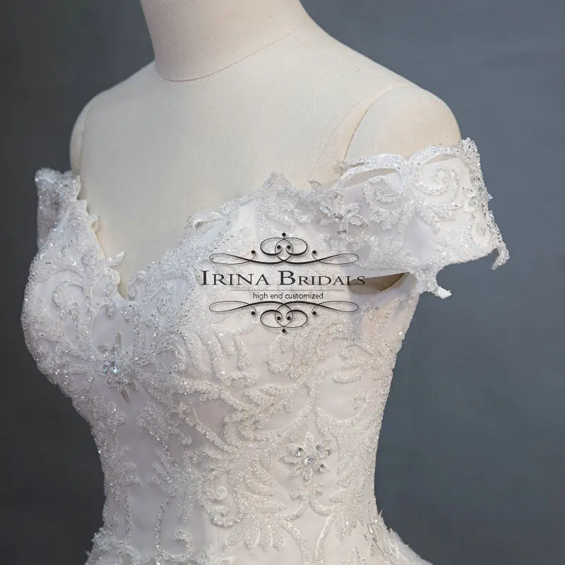 bruidsjurken Off Shoulder Lace Applique Luxury Wedding Dress | Свадьбы и торжества